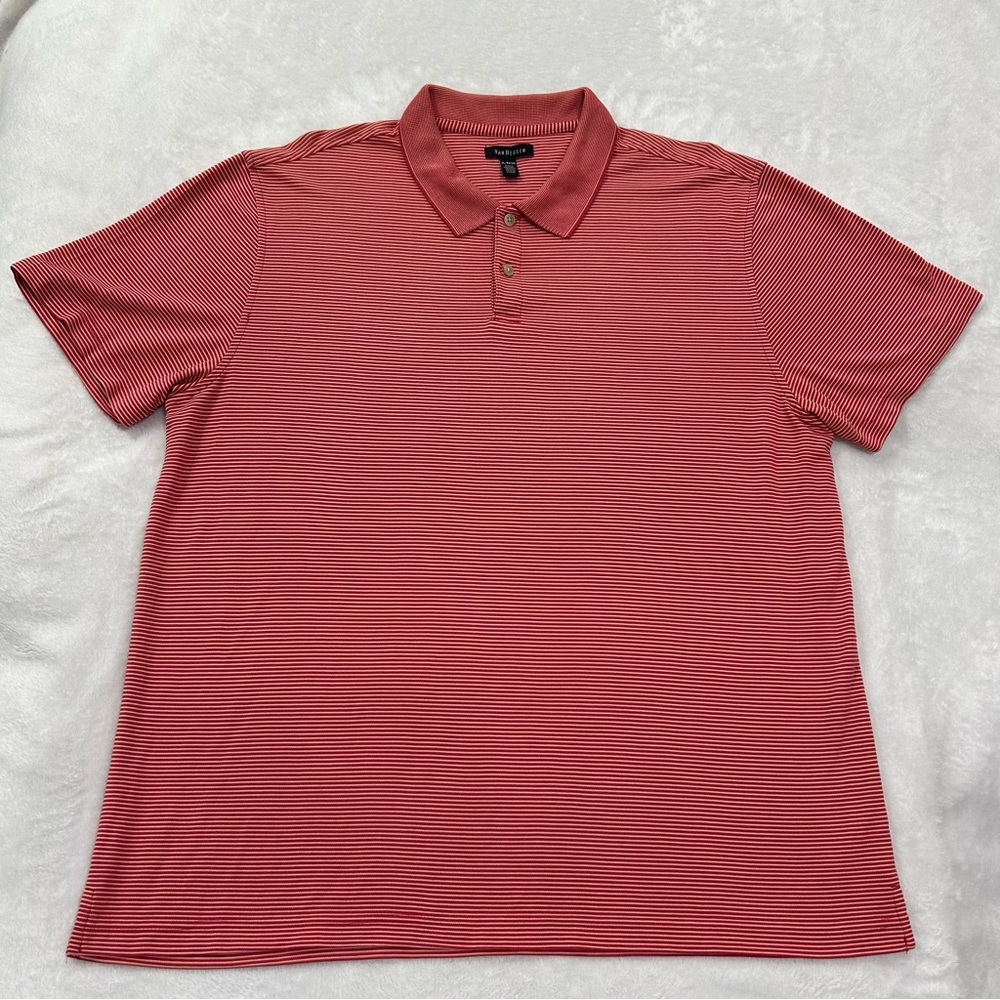 Van Heusen Coral Striped Polo Shirt